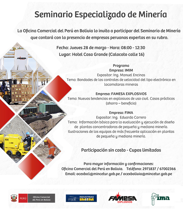 Seminario Especializado de Minería - La Paz, 28 de marzo