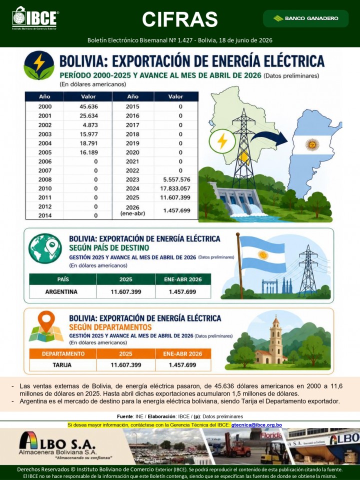 Bolivia: Exportación de Energía Eléctrica